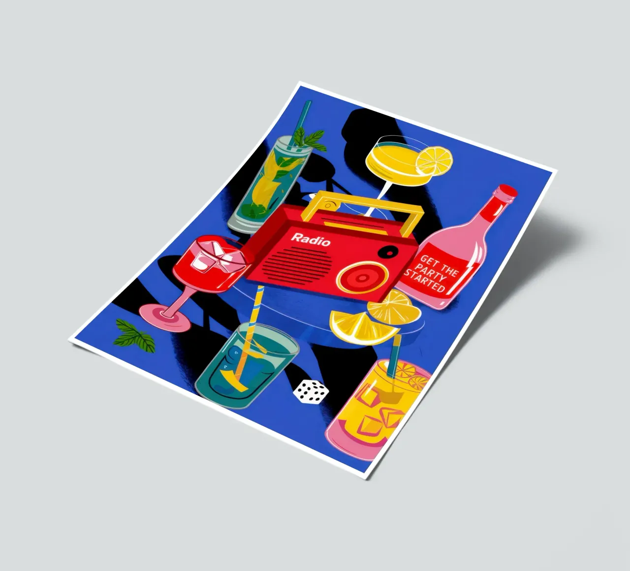 Retro Radio Rhythms sticker sheet by Mythy Brush