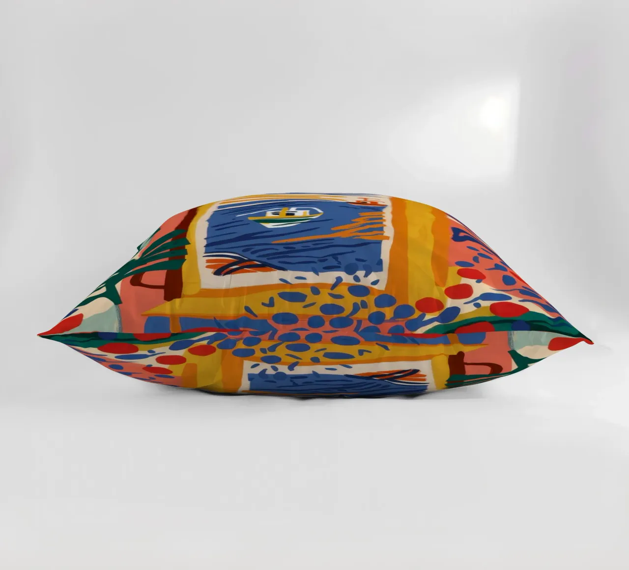 Cubist Window View decorative cushion by Mythy Brush