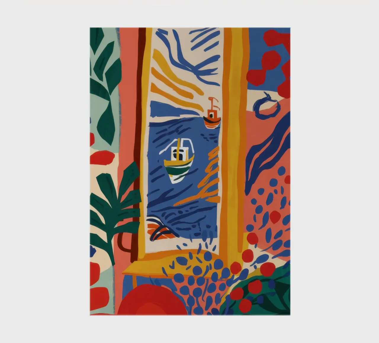 Vue de la fenêtre cubiste carnet de notes de Mythy Brush