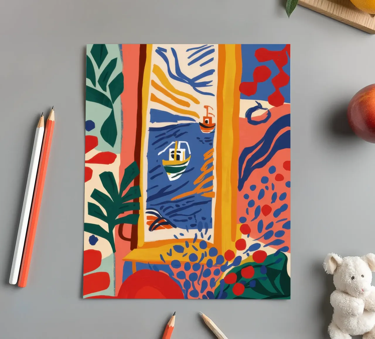 Cubist Window View Stickerbogen von Mythy Brush