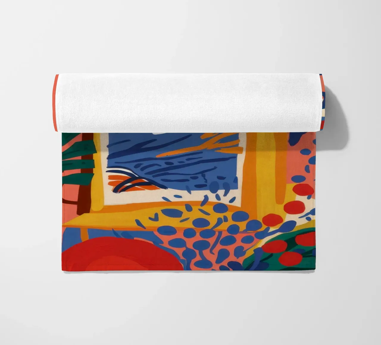 Cubist Window View beach towel by Mythy Brush