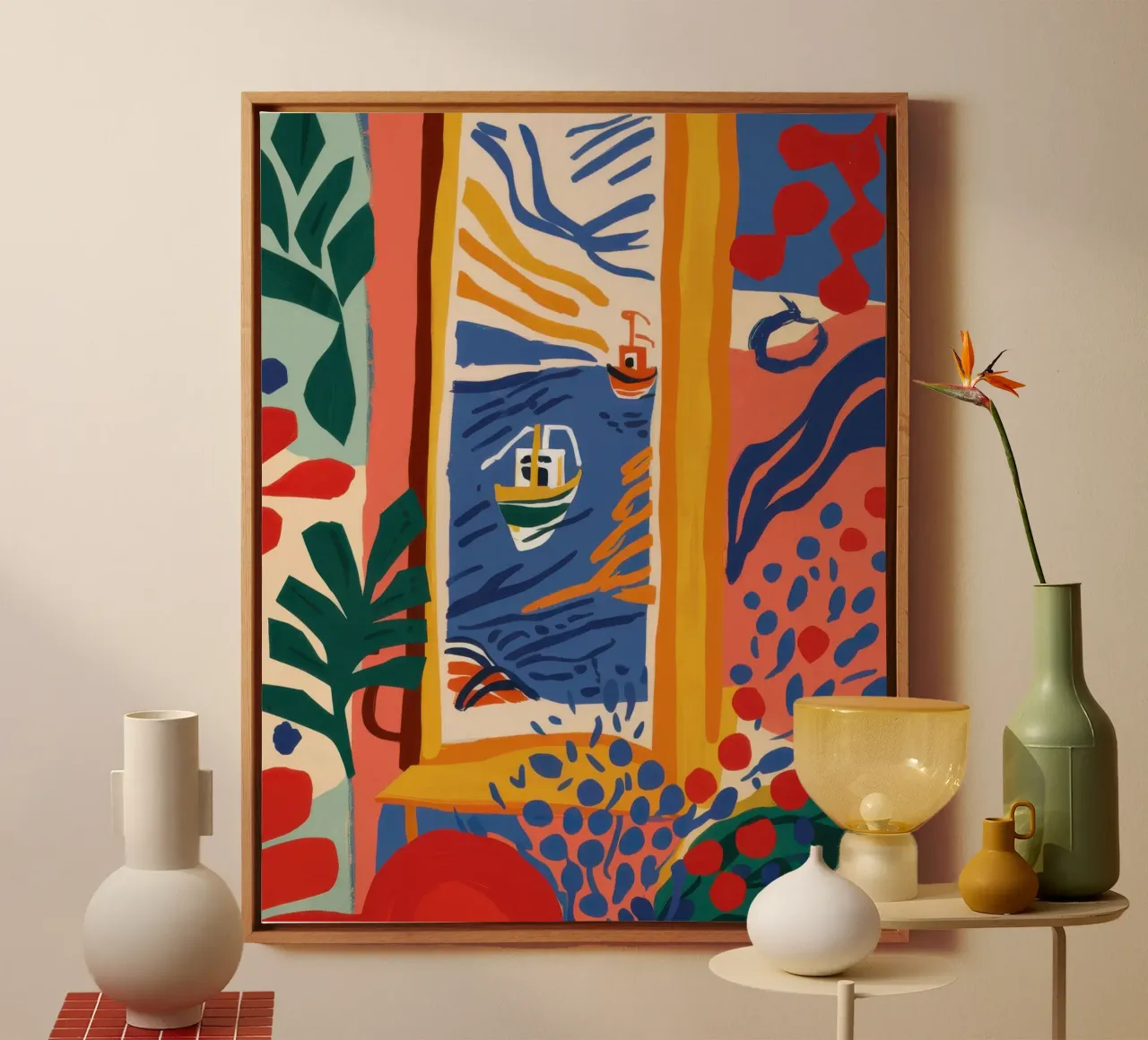 Cubist Window View canvas by Mythy Brush