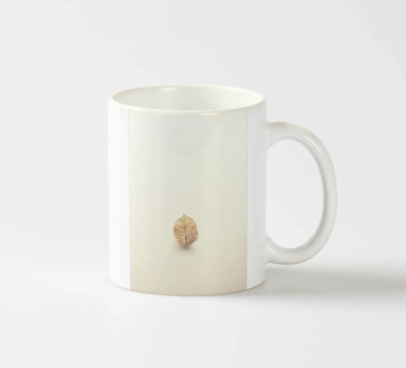 single leaf ceramic mug by prindy