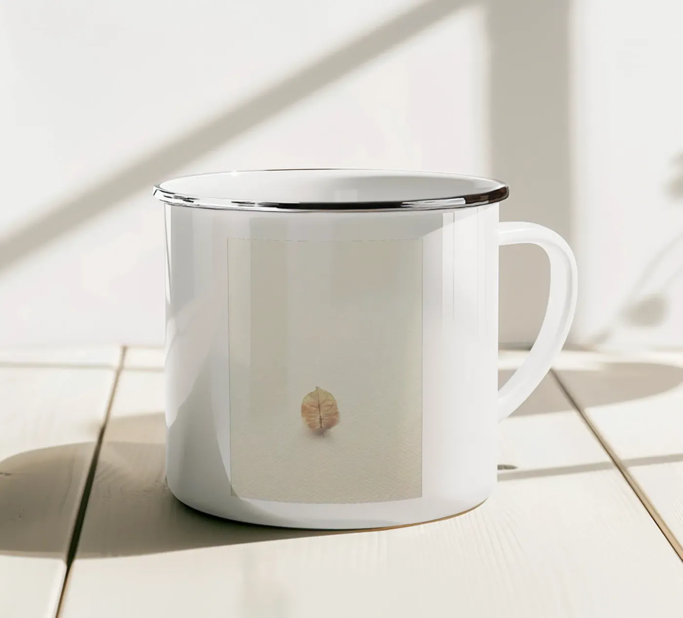 foglia singola tazza in smalto da prindy