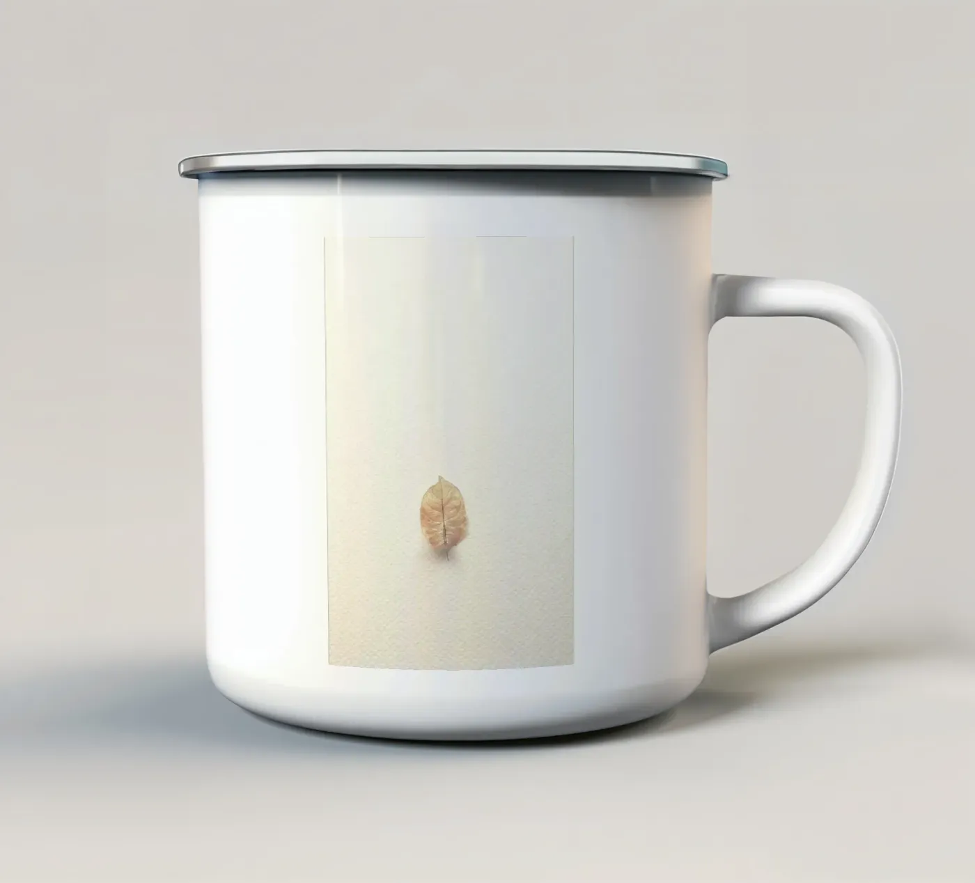foglia singola tazza in smalto da prindy