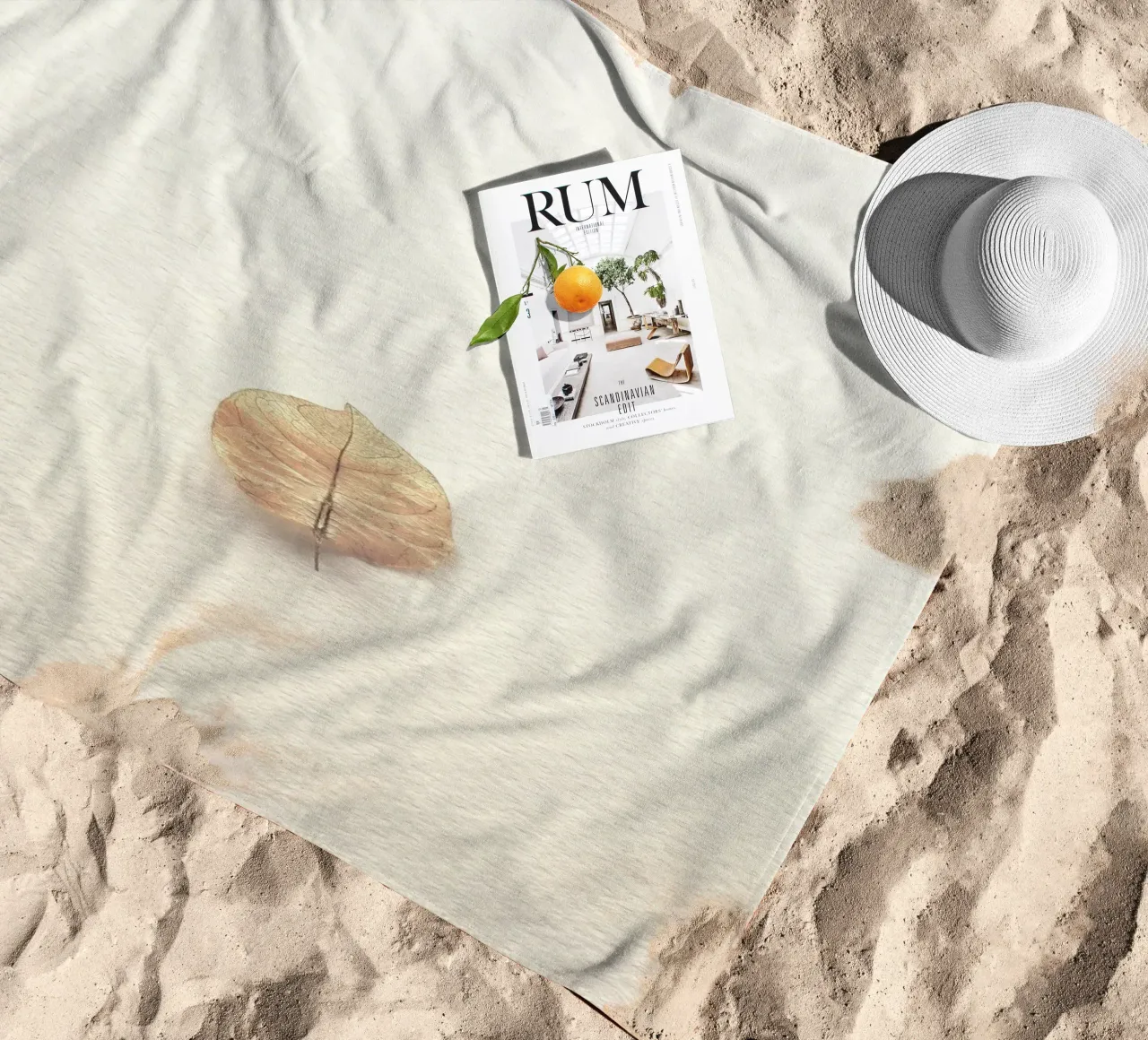 single leaf beach towel by prindy