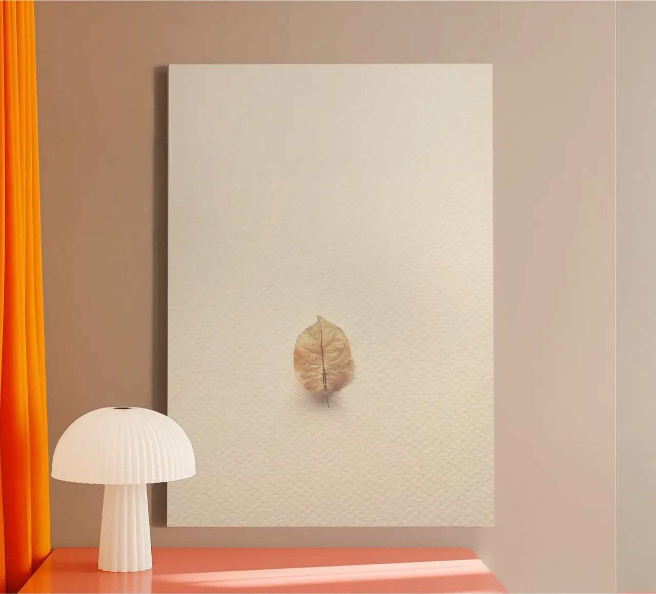 enkel blad canvas met Baklijst van prindy