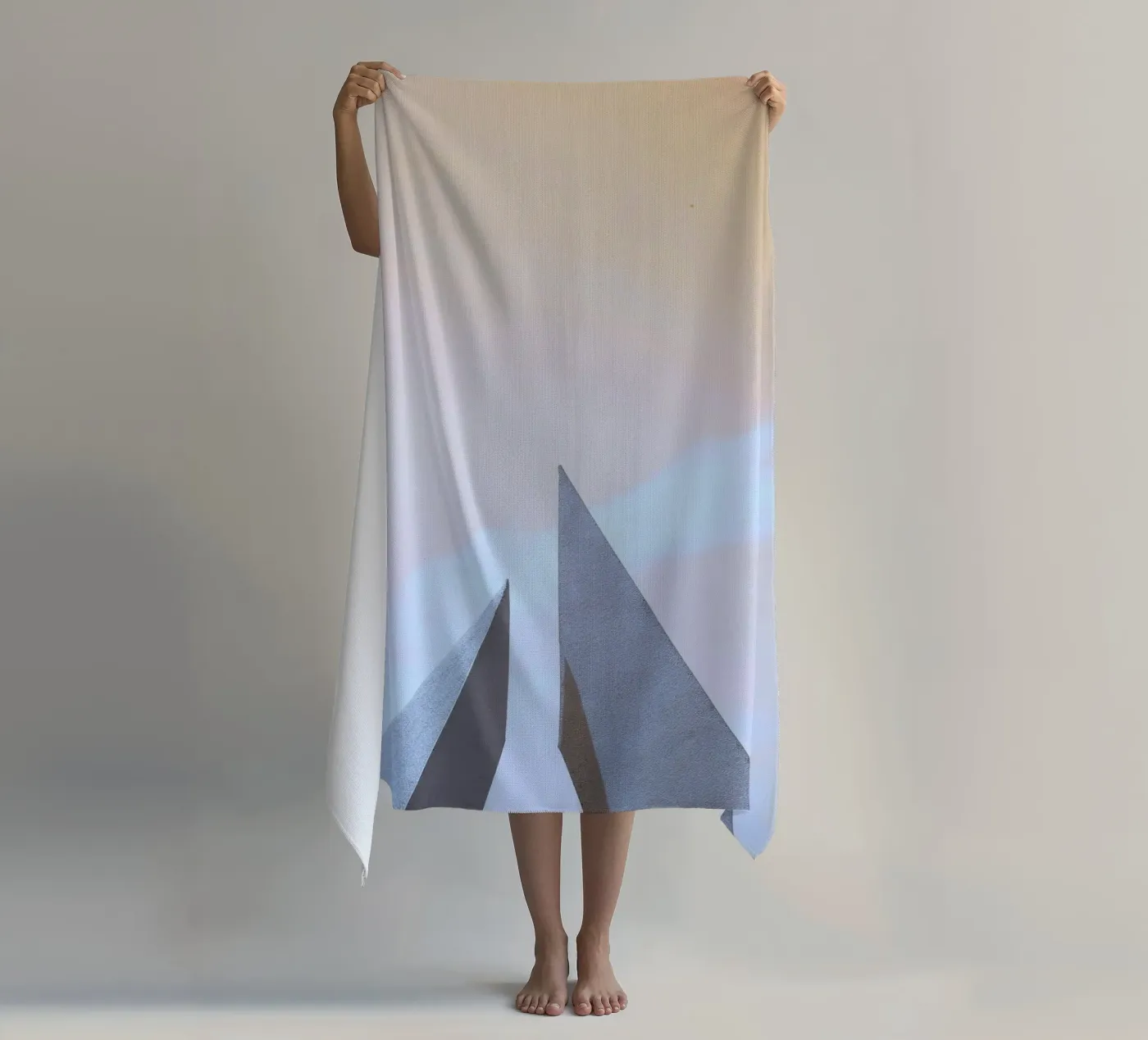 minimalist sharp angles strandhanddoek van Histrol