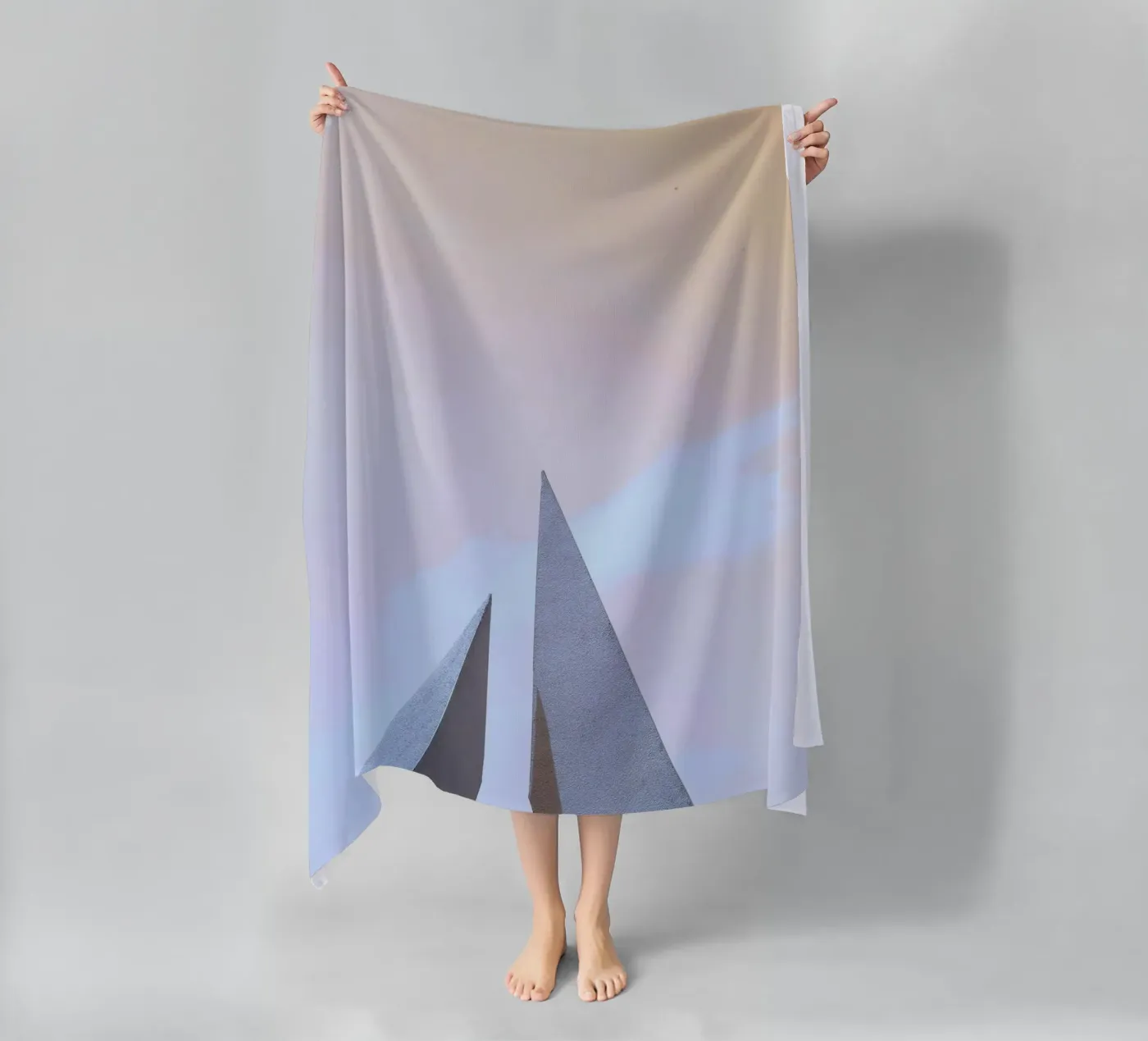 minimalist sharp angles strandhanddoek van Histrol