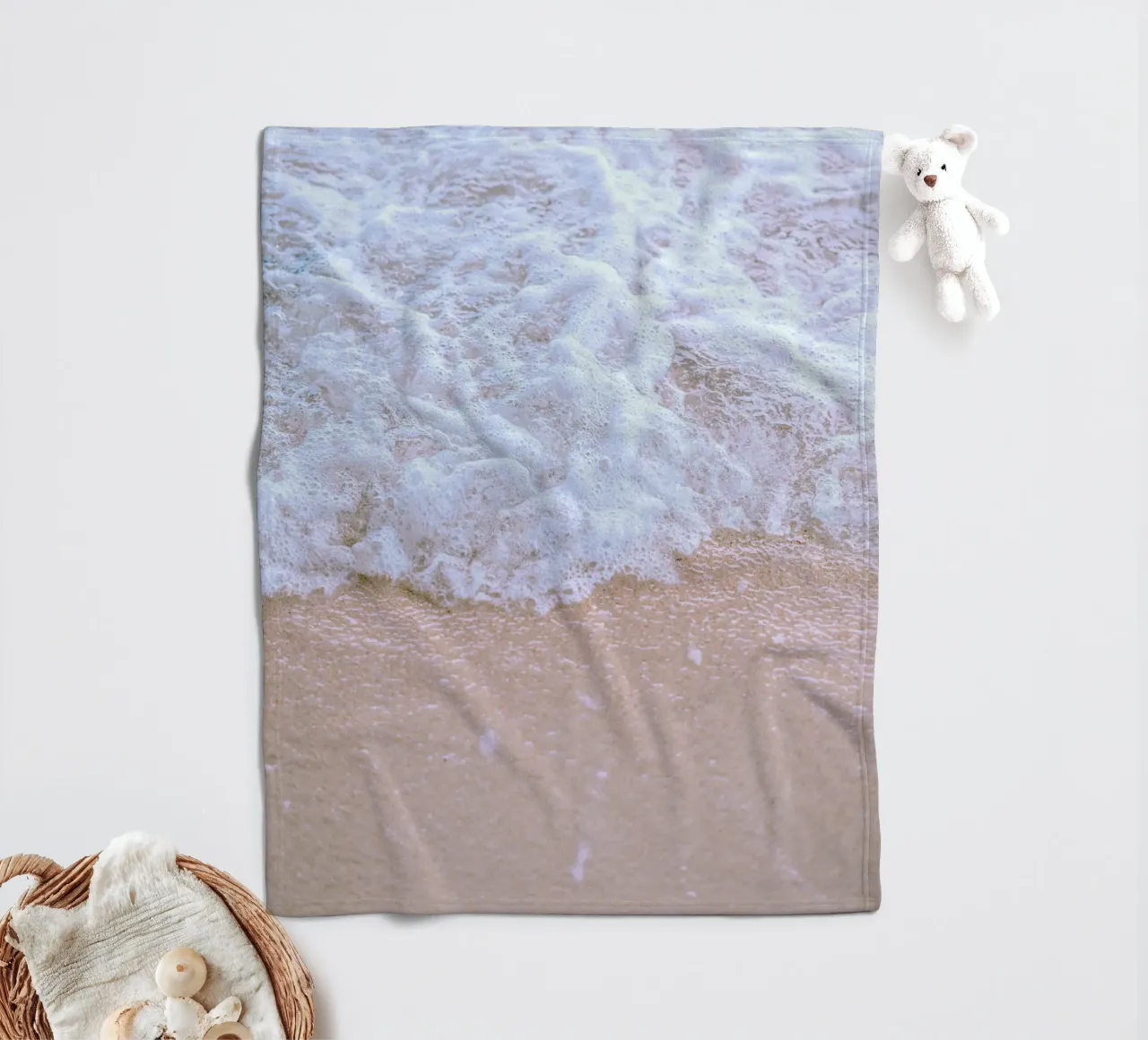 natural tranquility sea fleece blanket by prindy