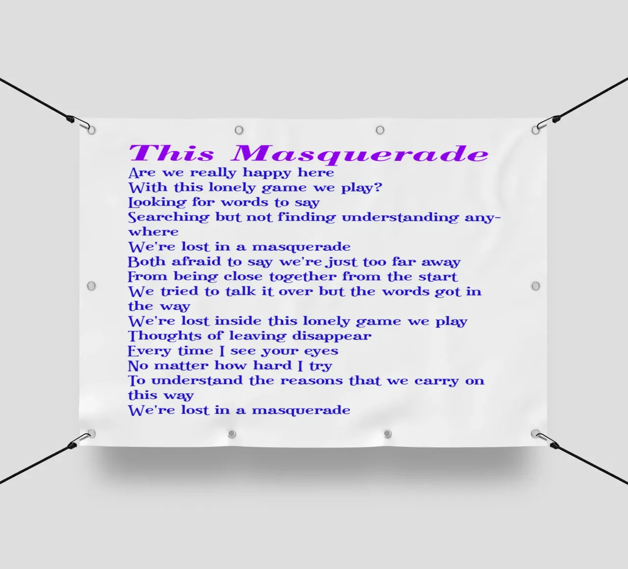 Questa mascherata eterna canzone jazz telo in pvc da Urban Life