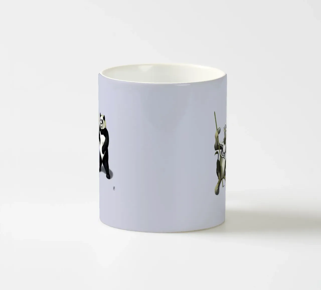 Donkey Xote Sancho Panda (Coloured) tazza in ceramica da Rob Art | Illustration