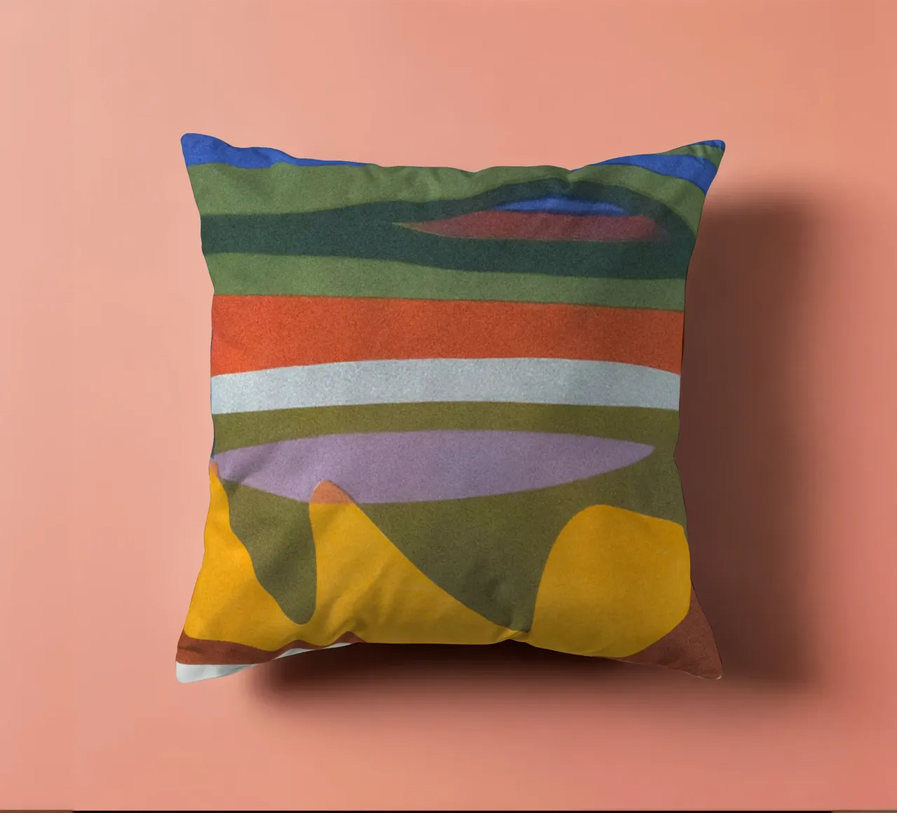overlapping layers colorful decorative cushion by Histrol
