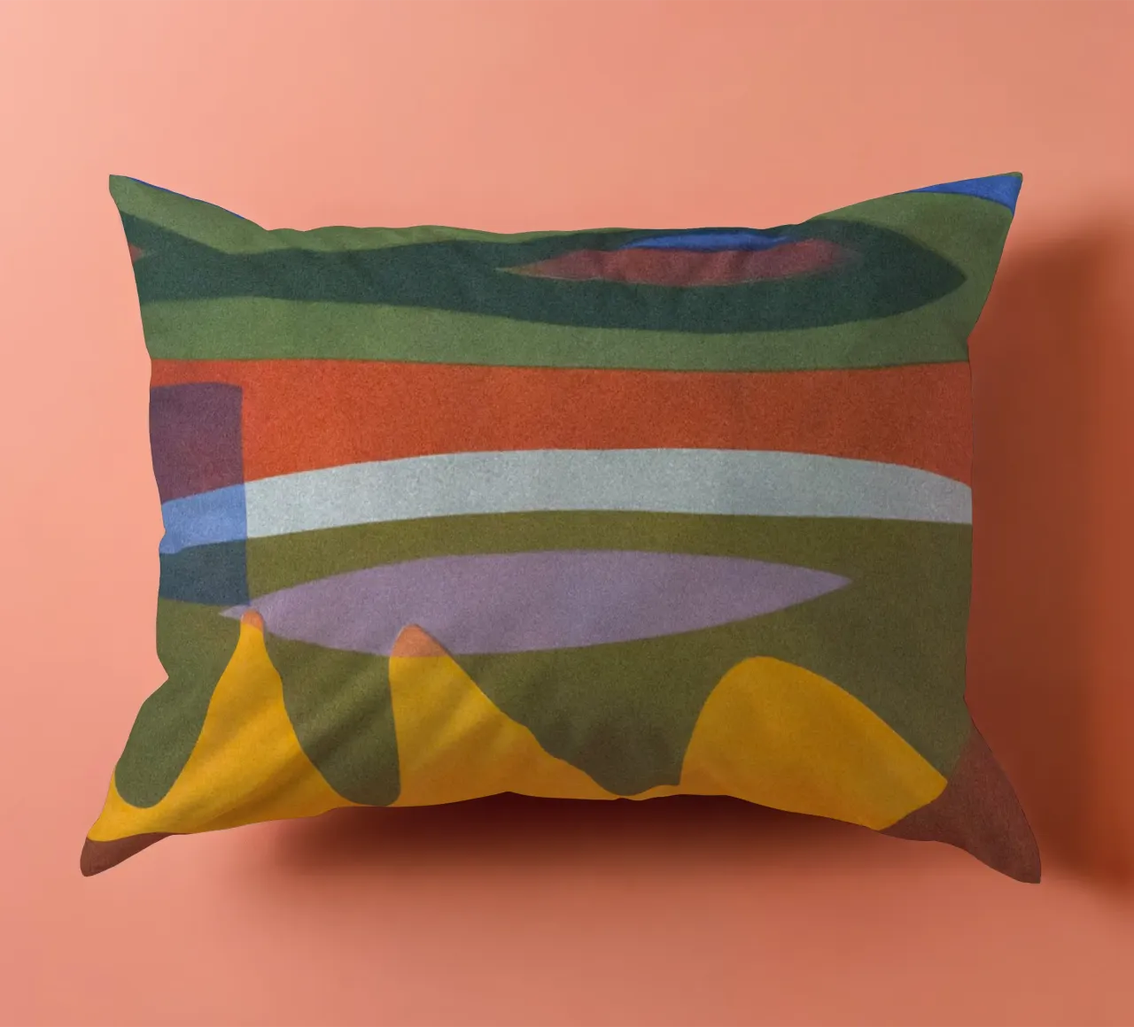 overlapping layers colorful decorative cushion by Histrol
