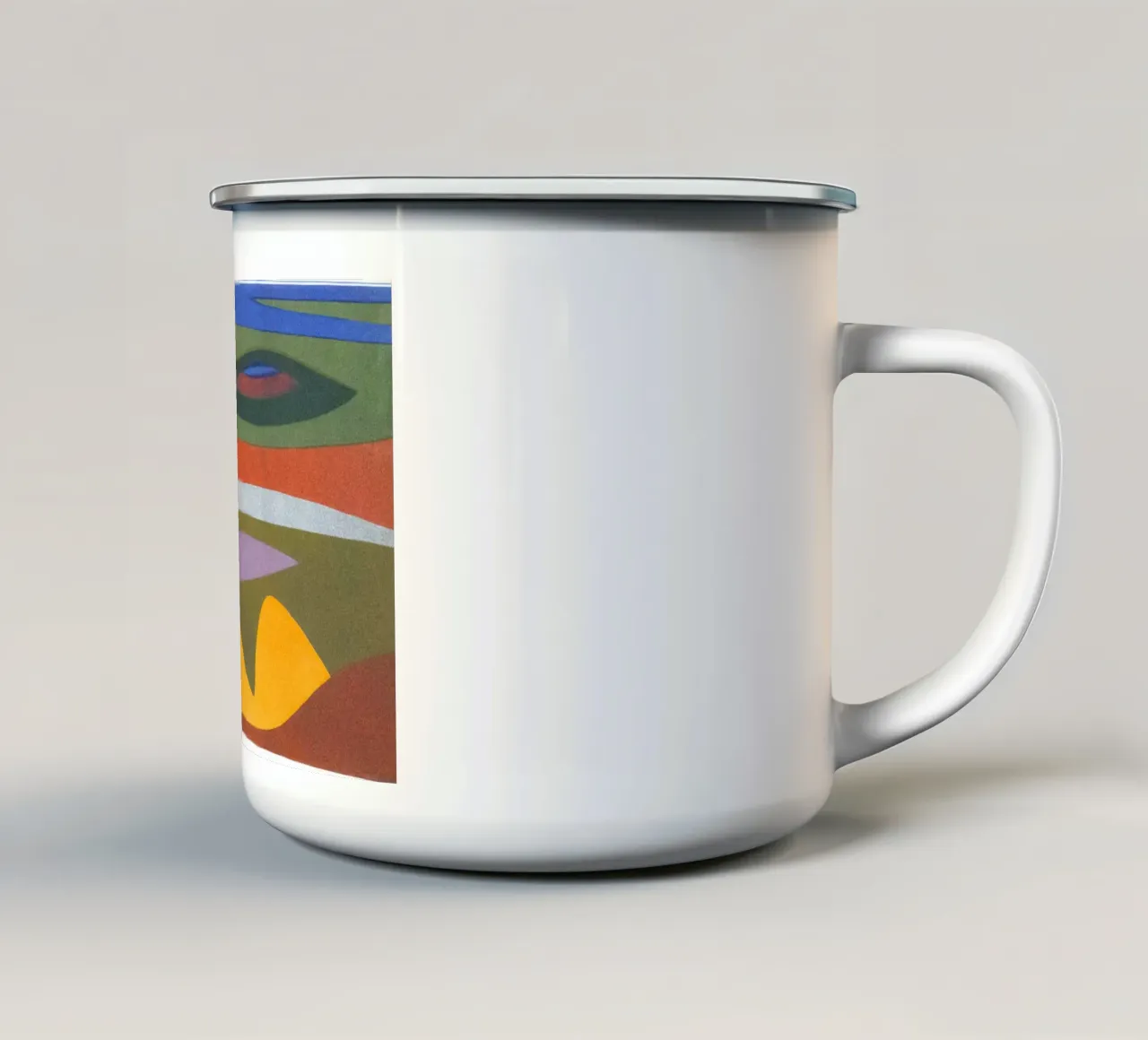 overlapping layers colorful tazza in smalto da Histrol