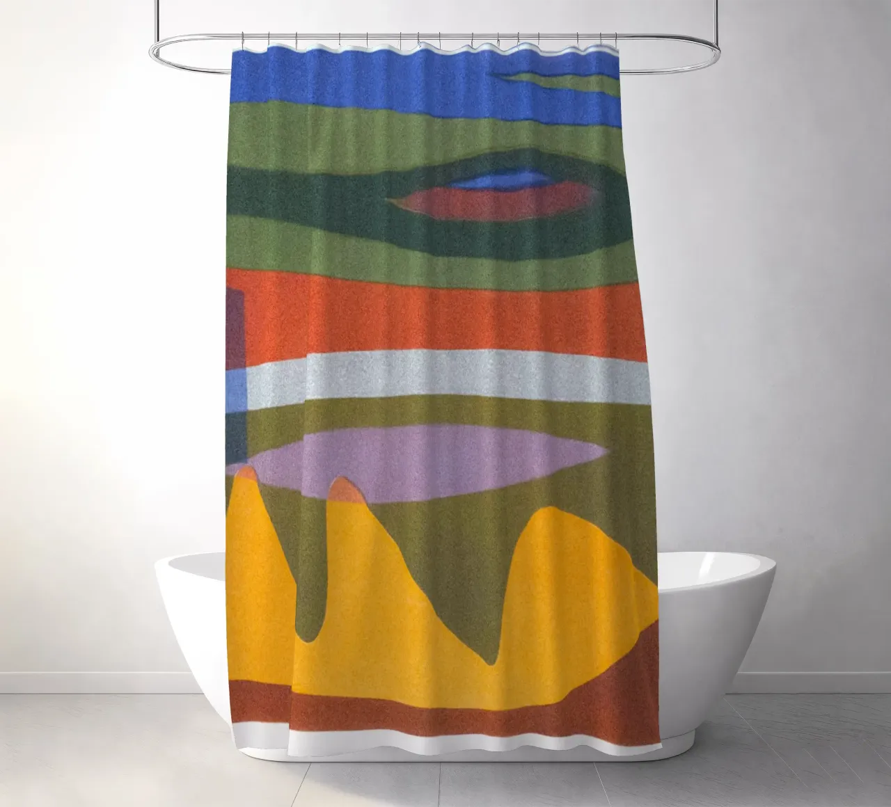 overlapping layers colorful tenda da doccia da Histrol