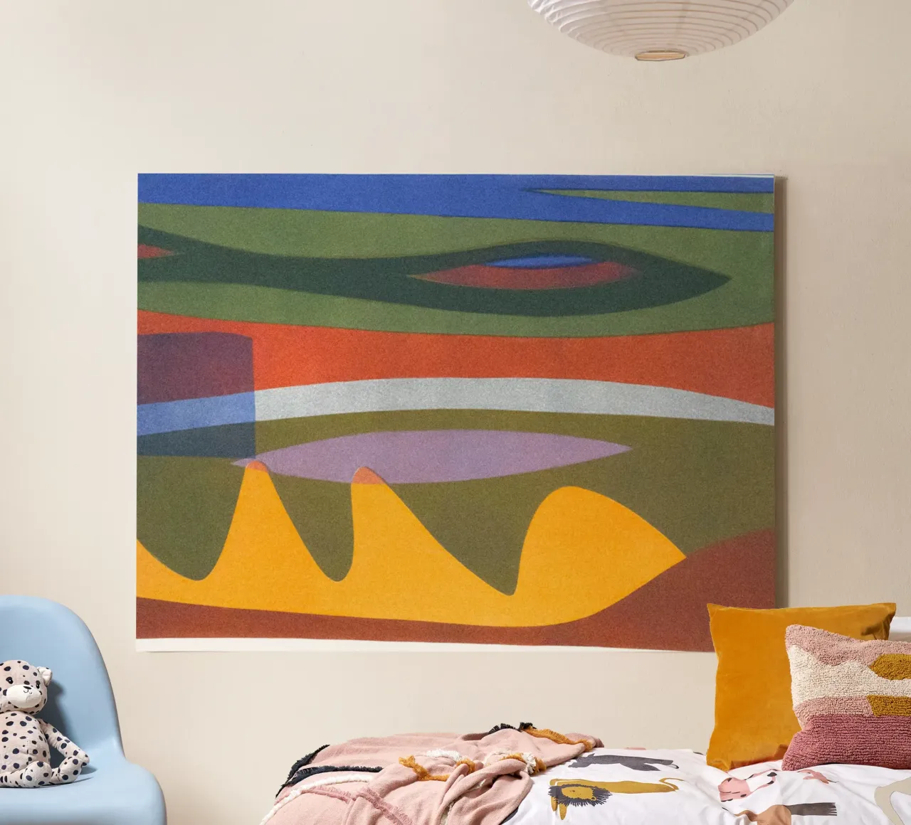 overlapping layers colorful canvas van Histrol