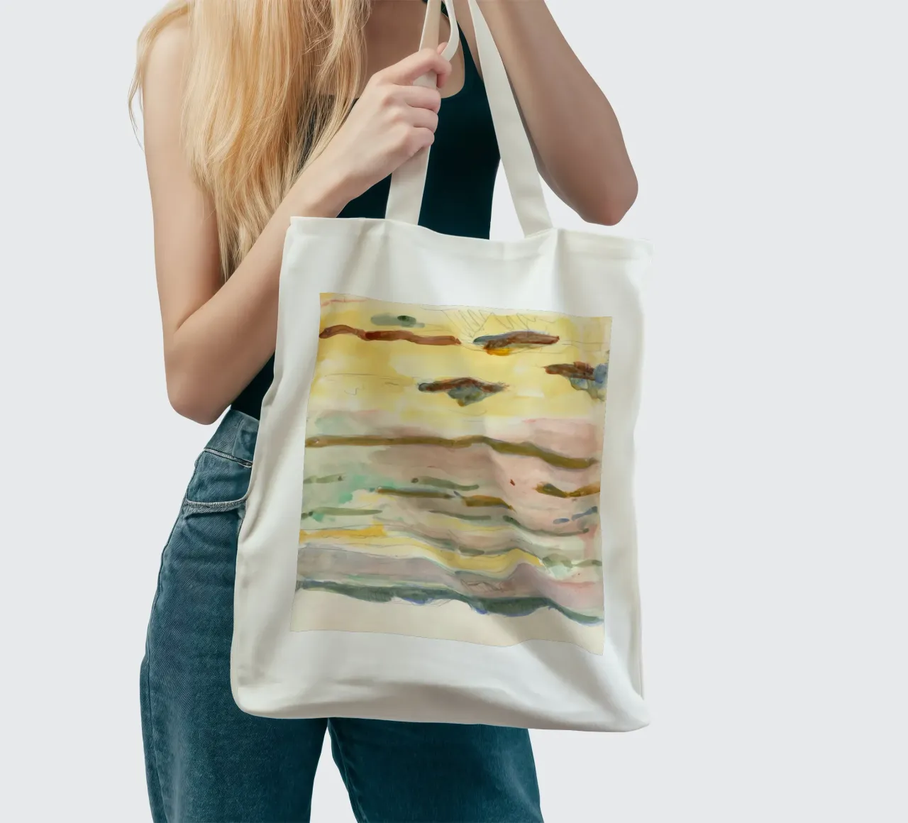soft color gradient borsa in juta da Histrol