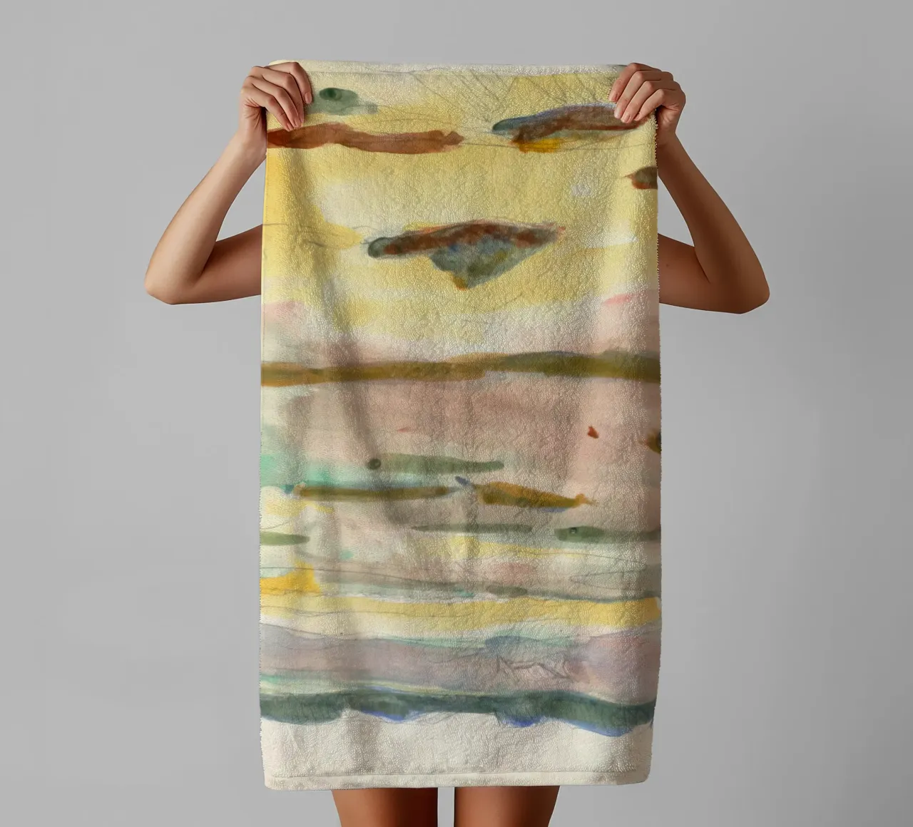 soft color gradient towel by Histrol