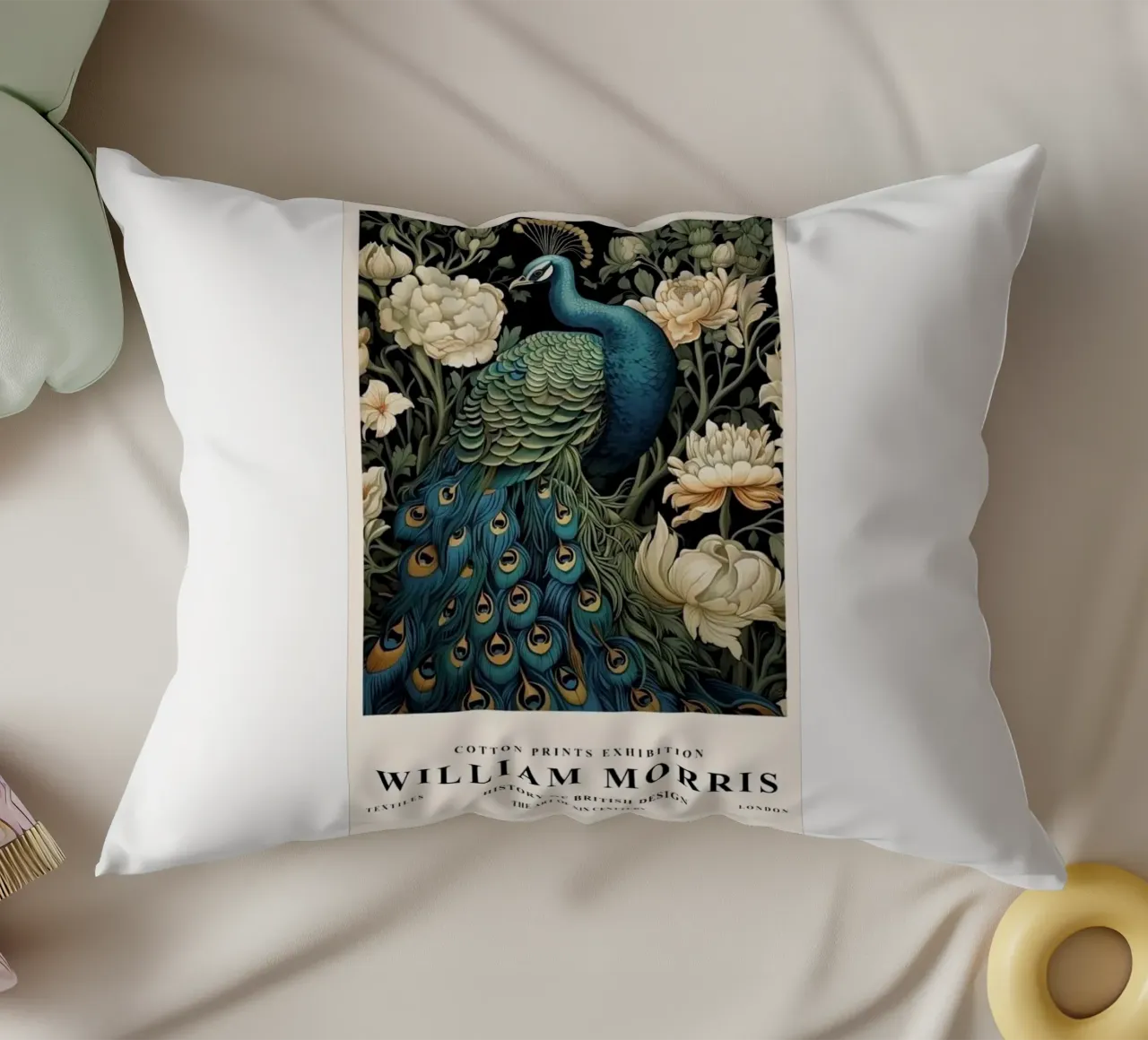 William Morris - Pavone cuscino da ART LEGEND ORIGINAL
