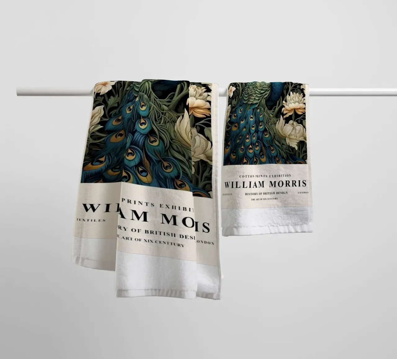 William Morris - Pavone asciugamano da bagno da ART LEGEND ORIGINAL
