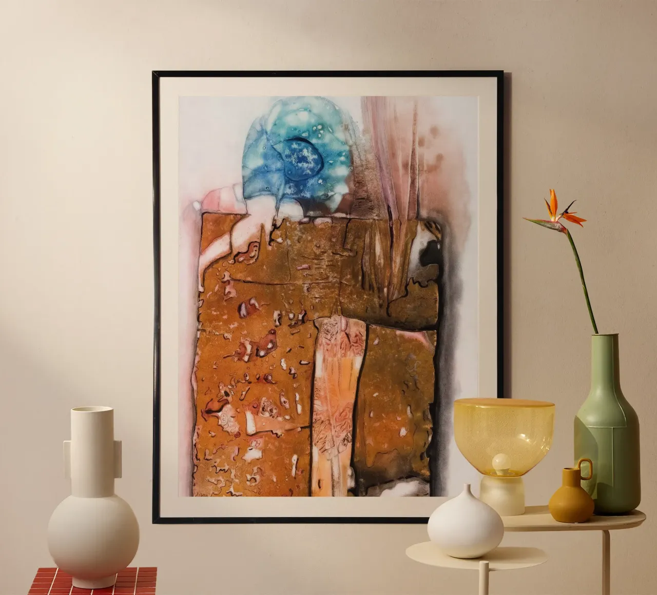brown tones poster con telaio in alluminio da Histrol
