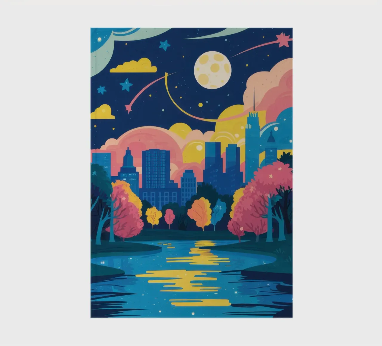 Nocturne City Reflection notebook by Monuments Fire