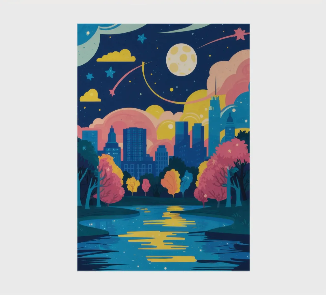 Nocturne City Reflection notebook by Monuments Fire