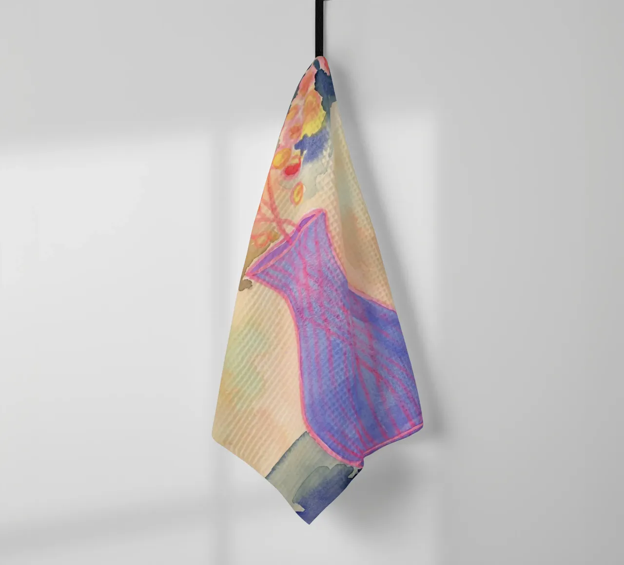 Vase dans une lumière d'ambiance Aquarelle torchon de Nica Colorie