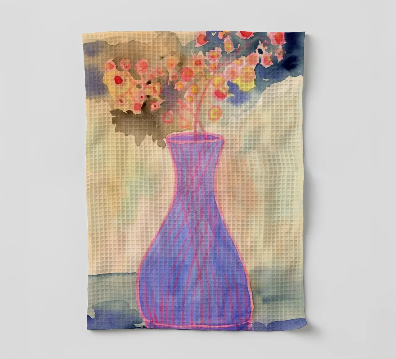 Vase dans une lumière d'ambiance Aquarelle torchon de Nica Colorie