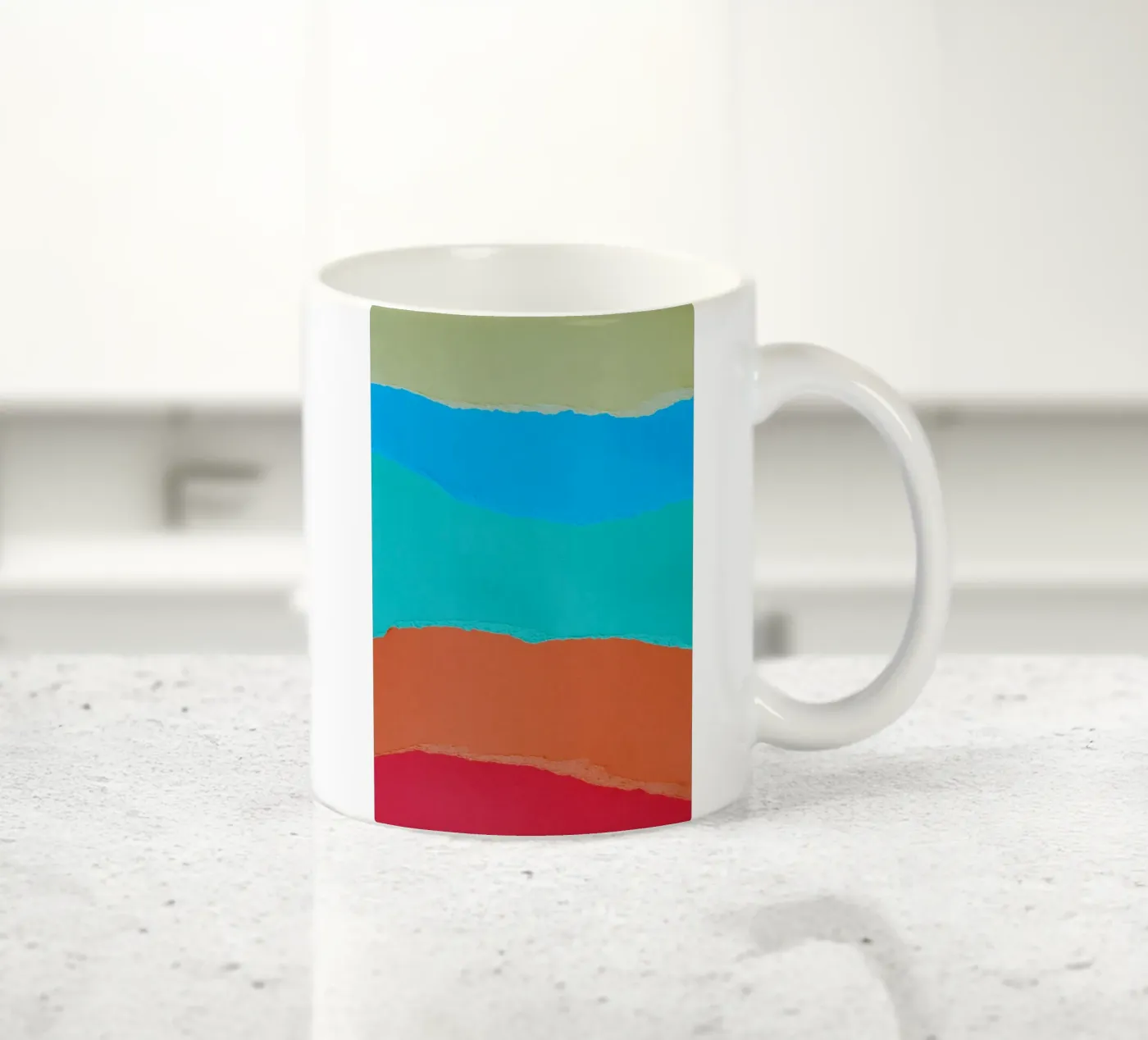 overlapping layers ceramic mug by twillight