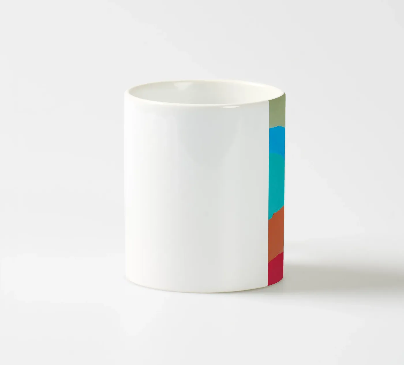 overlapping layers ceramic mug by twillight