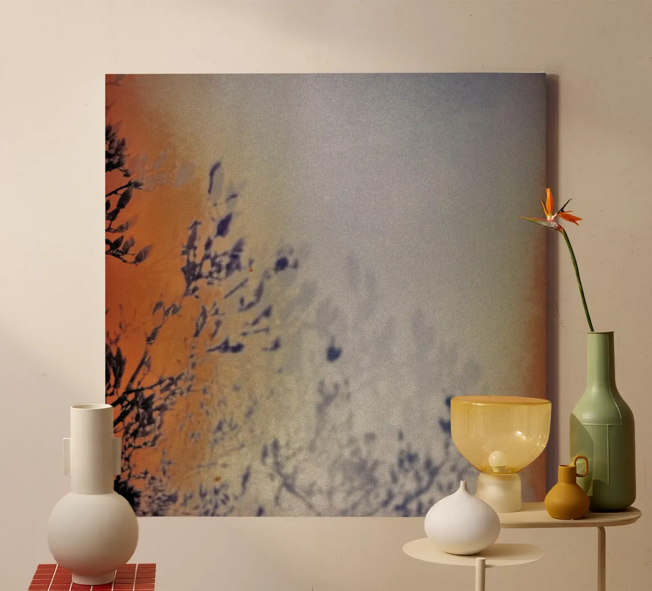 silhouette gradient tela con Cornice a cassetta da twillight