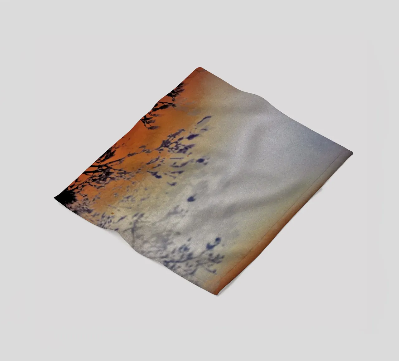 silhouette gradient coperta in pile da twillight
