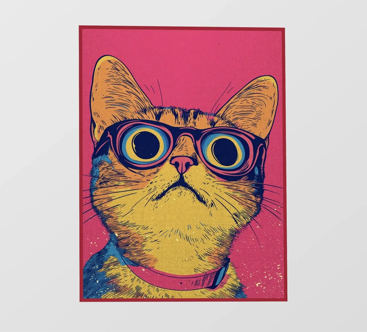 Gatto cool con occhiali in stile pop art pellicola backlit da Food And Kitchen