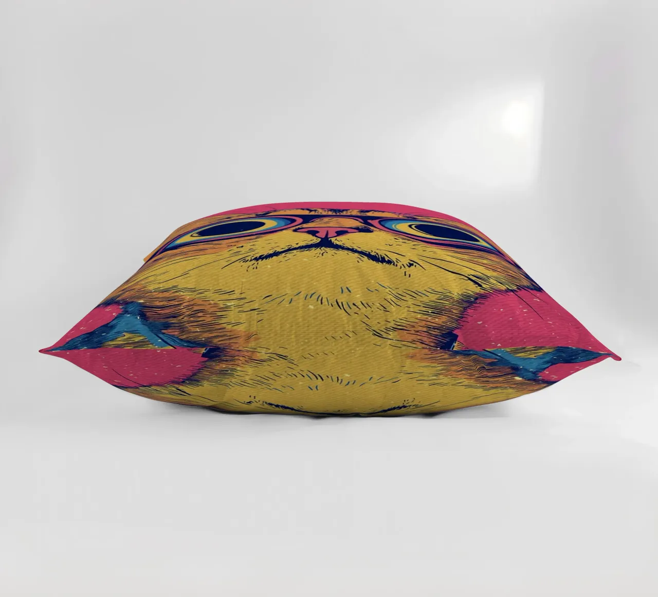 Gatto cool con occhiali in stile pop art cuscino da Food And Kitchen
