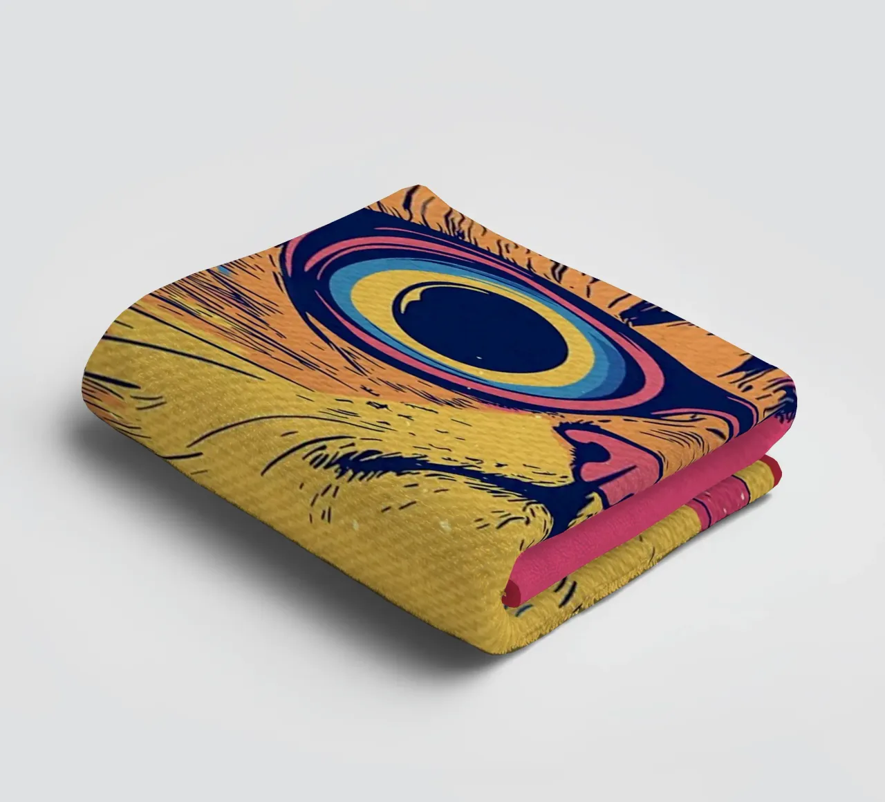 Gatto cool con occhiali in stile pop art asciugamano da bagno da Food And Kitchen