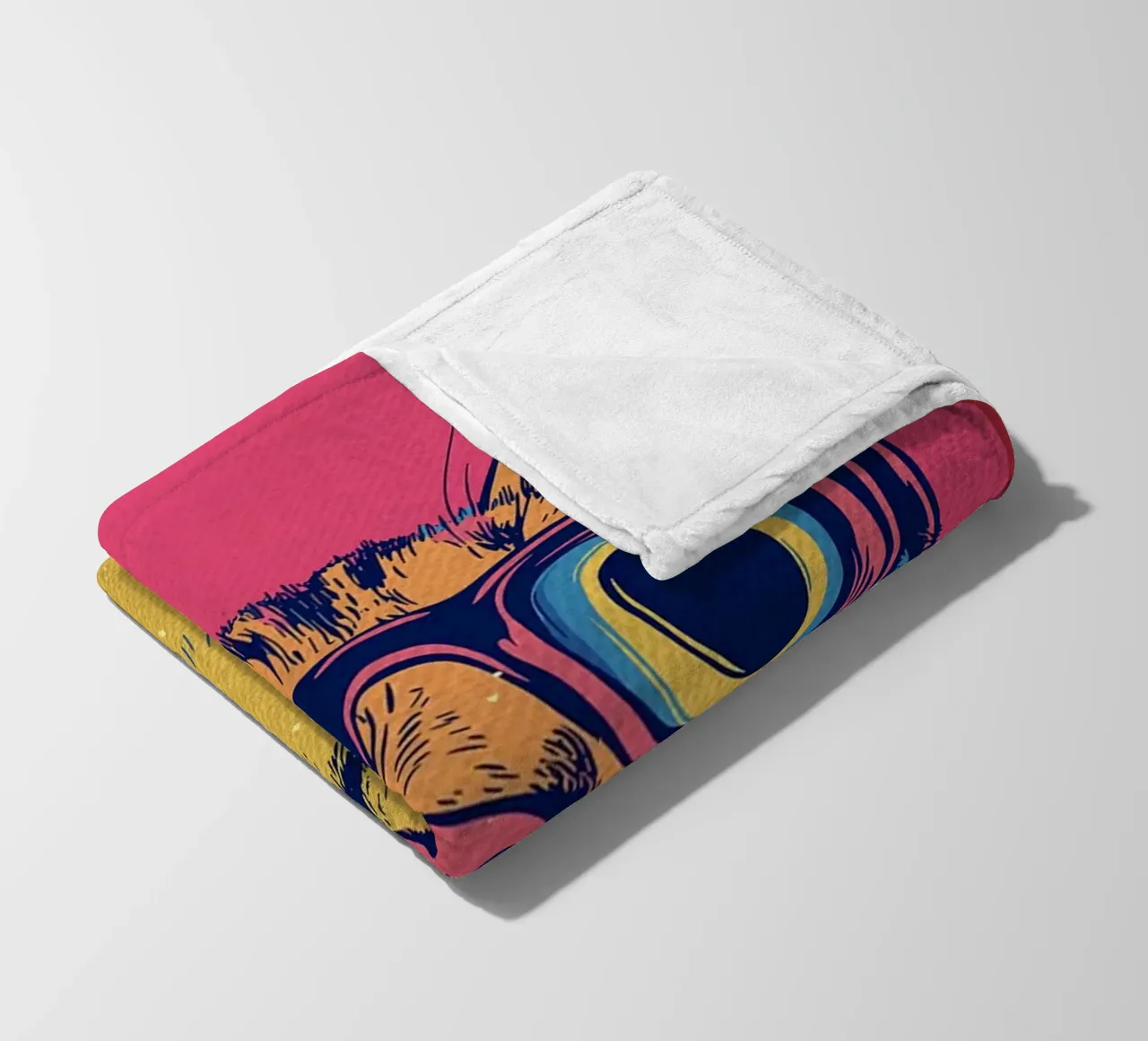 Gatto cool con occhiali in stile pop art coperta in pile da Food And Kitchen