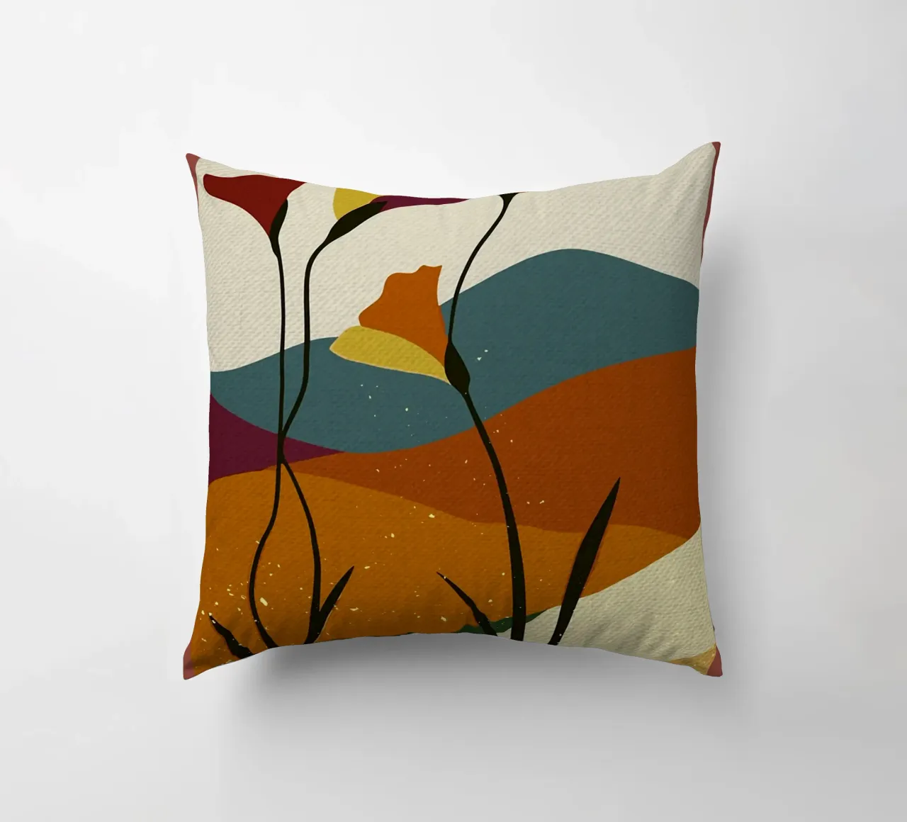 Paesaggio floreale astratto cuscino da Food And Kitchen