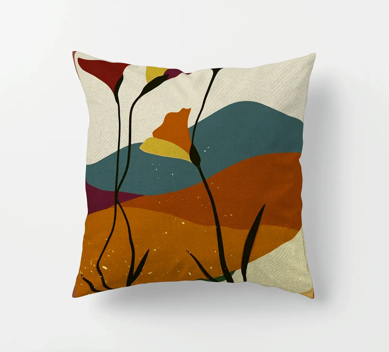 Paesaggio floreale astratto cuscino da Food And Kitchen
