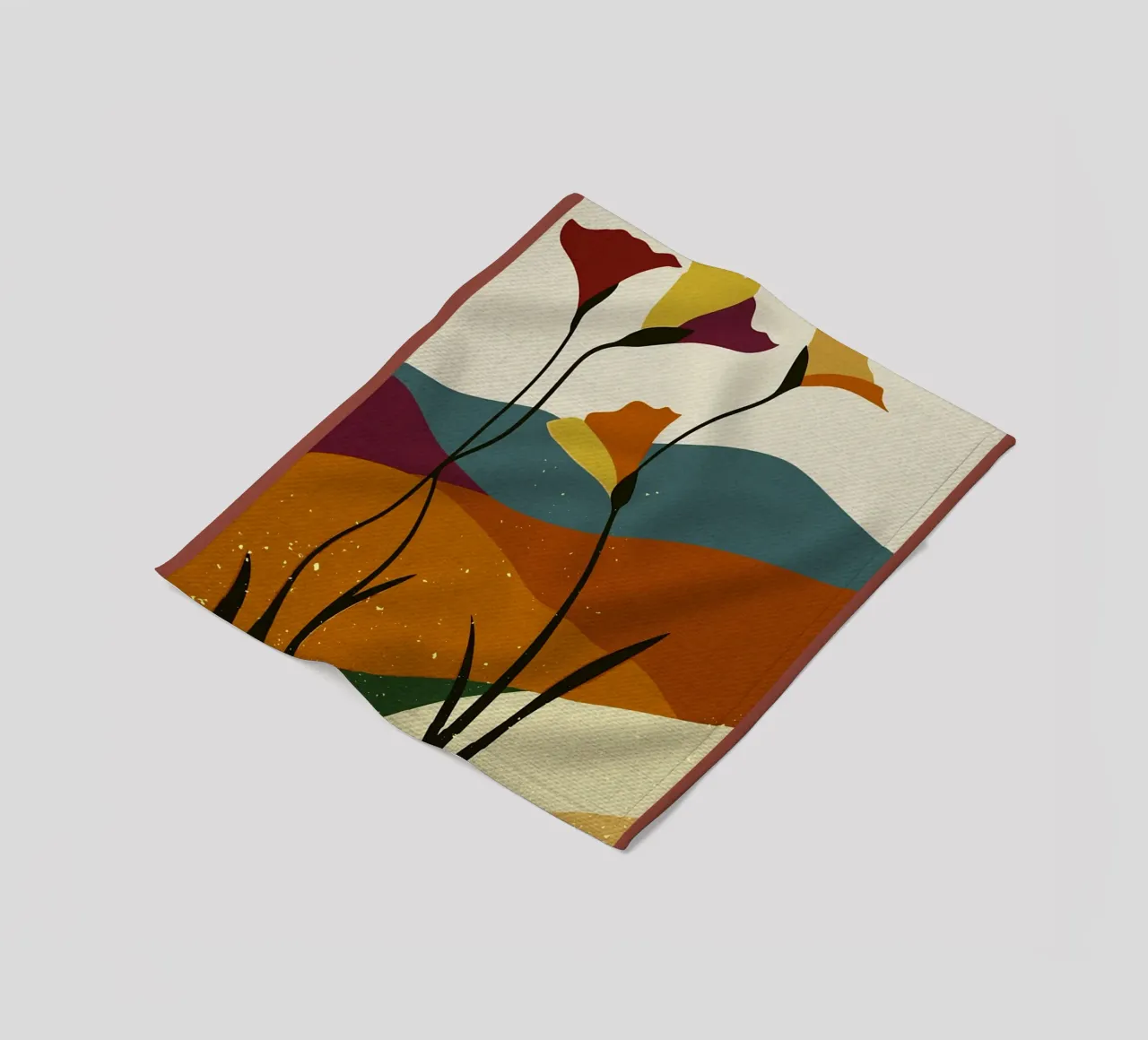 Paesaggio floreale astratto coperta in pile da Food And Kitchen