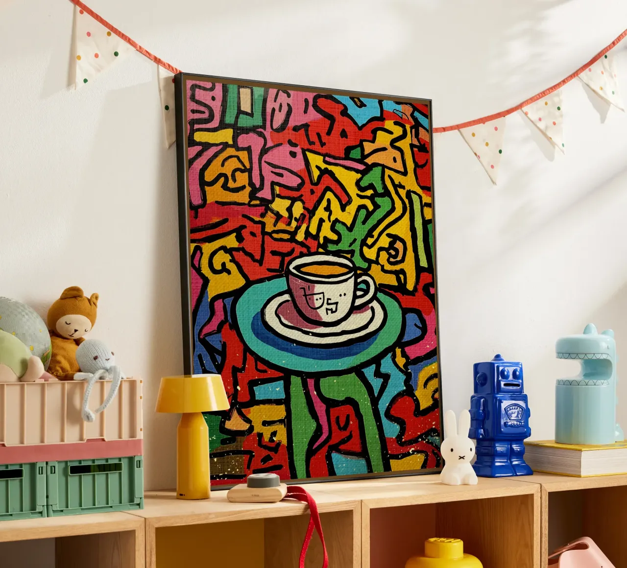 Tazza da caffè astratta alluminio dibond da VintageDesign