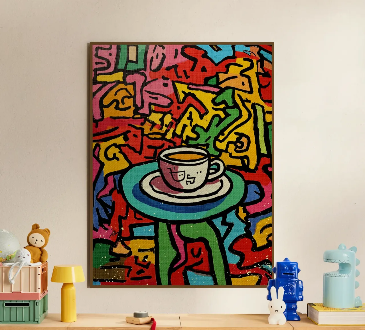 Tazza da caffè astratta alluminio dibond da VintageDesign