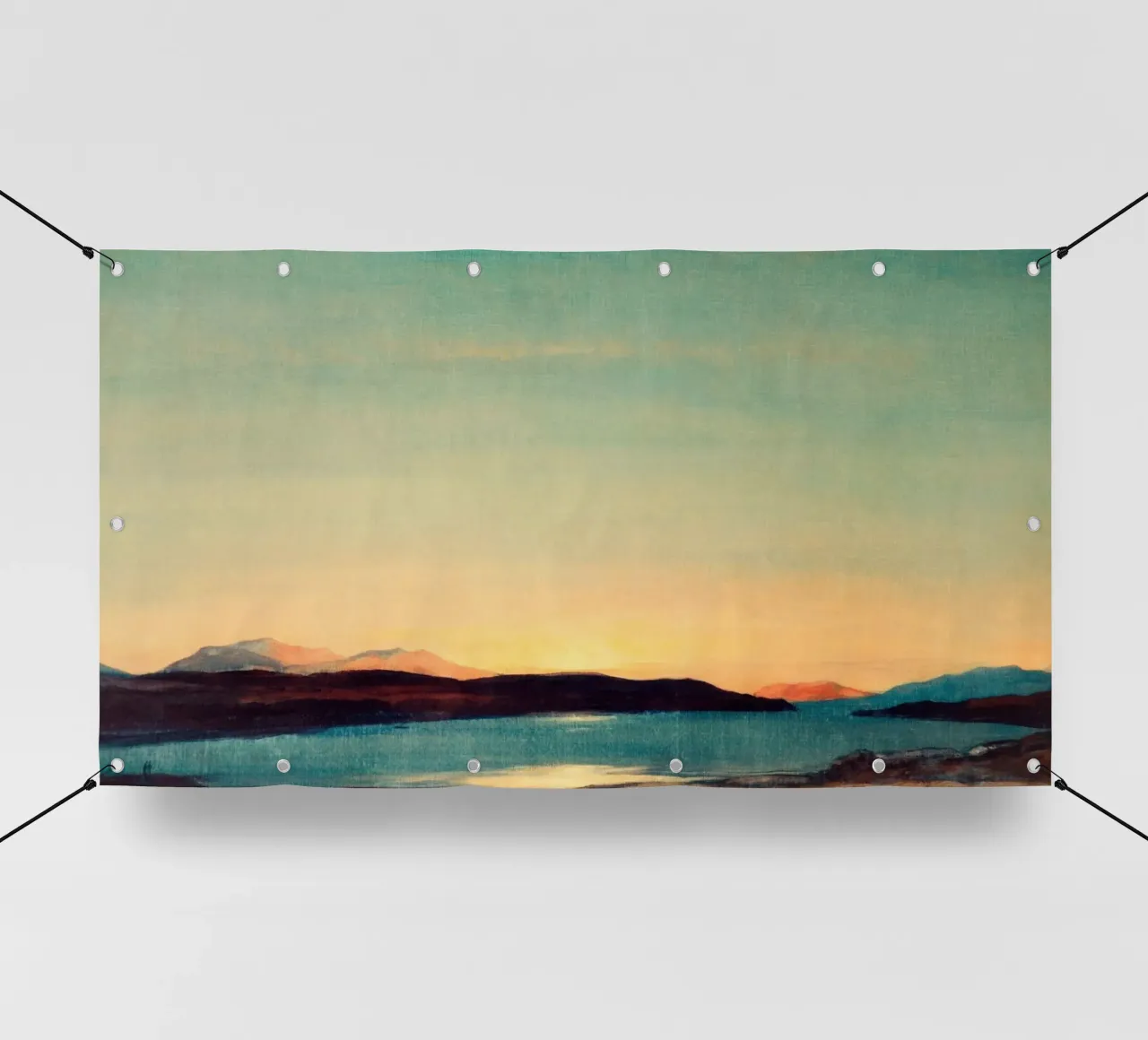 sunset on lake telo in pvc da twillight