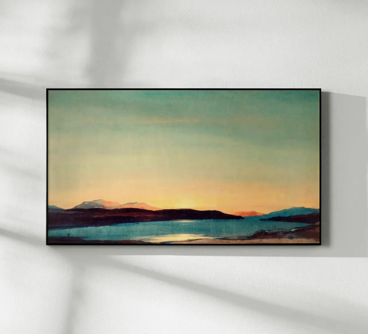 sunset on lake plexiglass da twillight