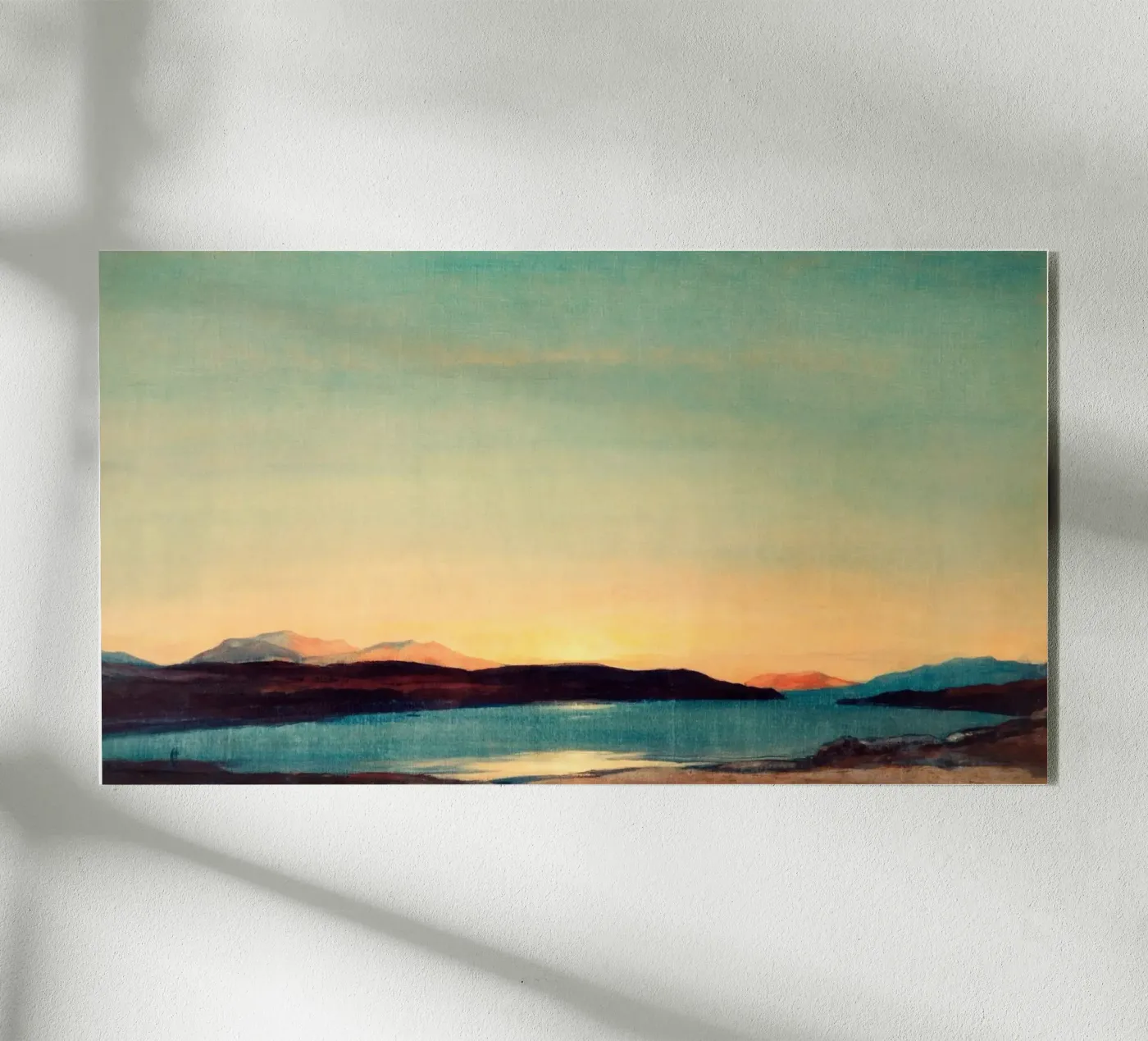 sunset on lake plexiglass da twillight