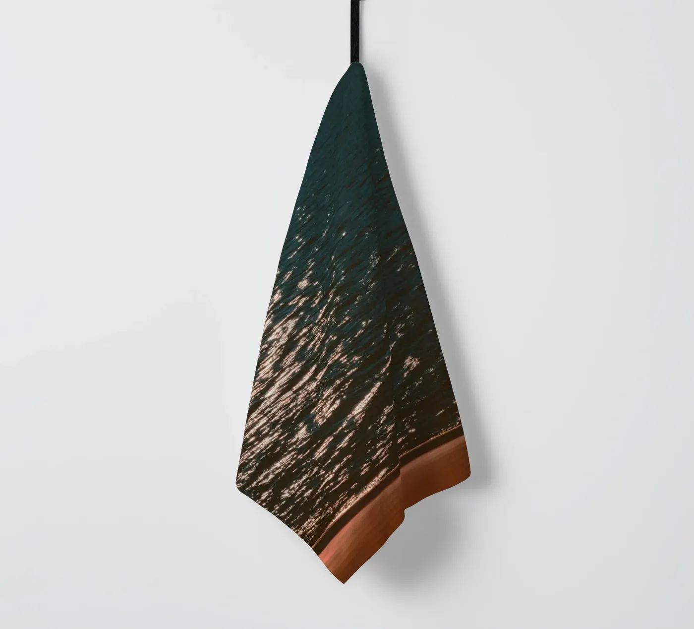 reflection waves tea towel by twillight