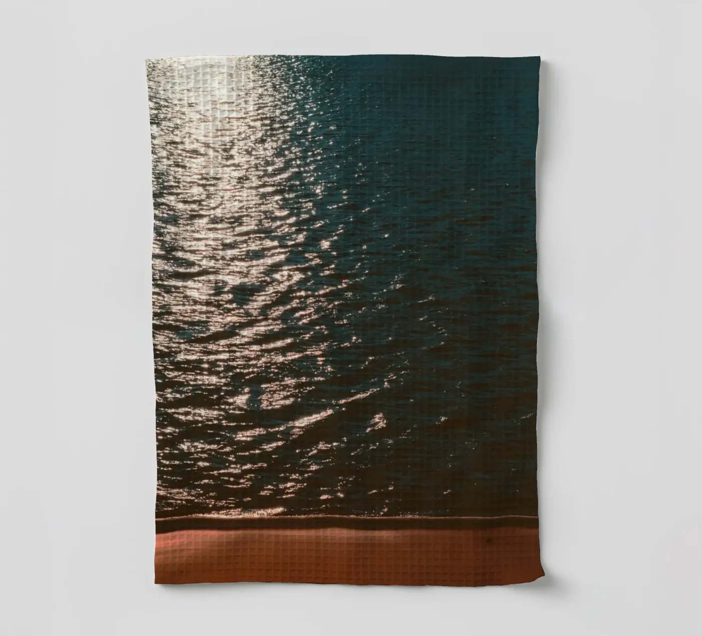 reflection waves tea towel by twillight