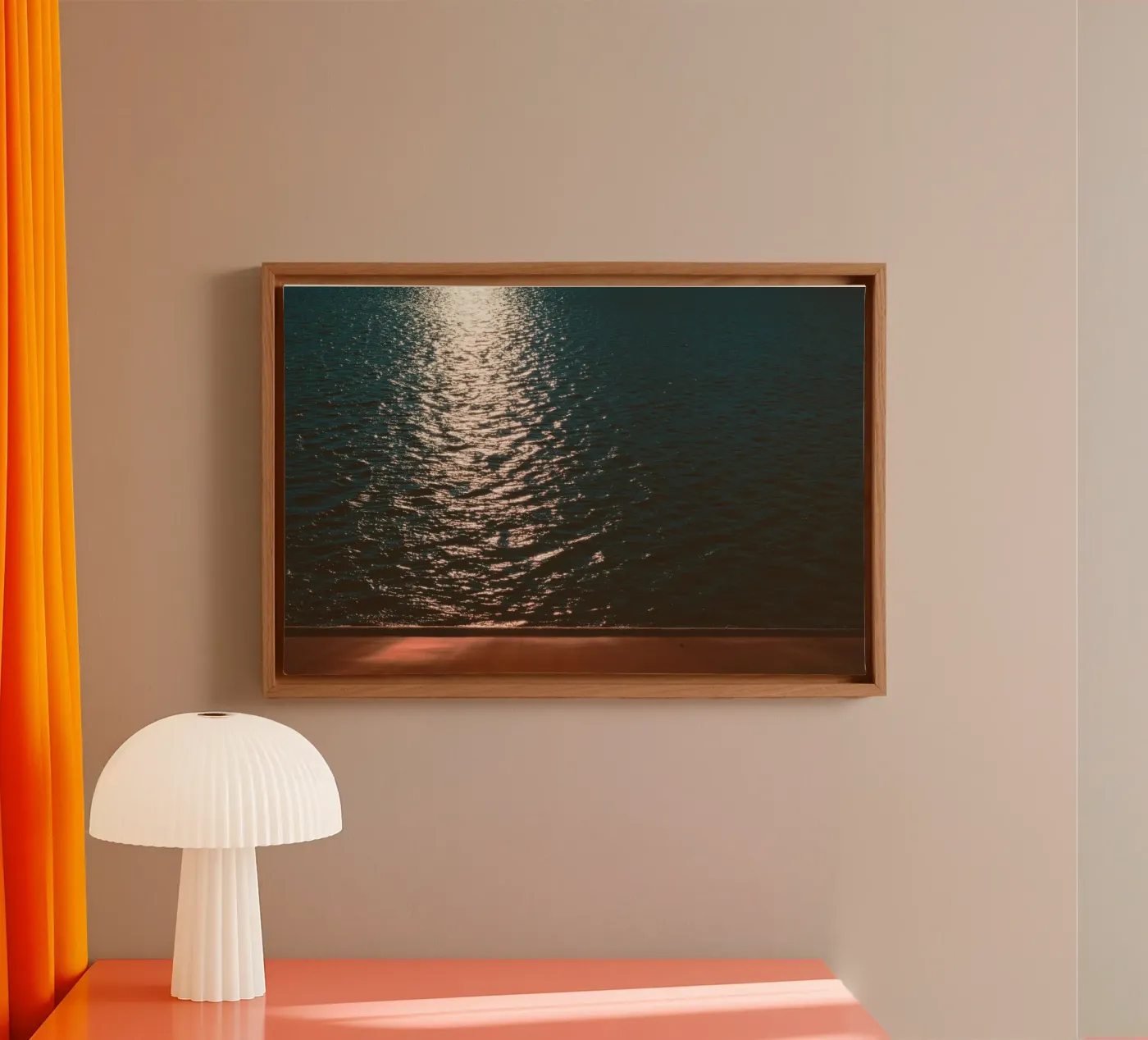 reflection waves canvas van twillight
