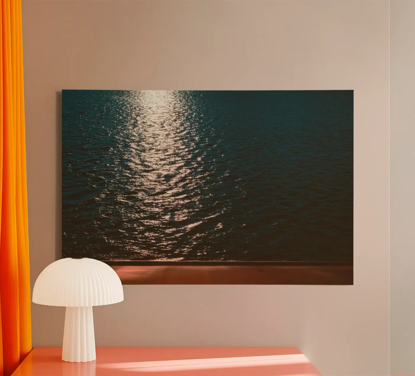 reflection waves canvas van twillight